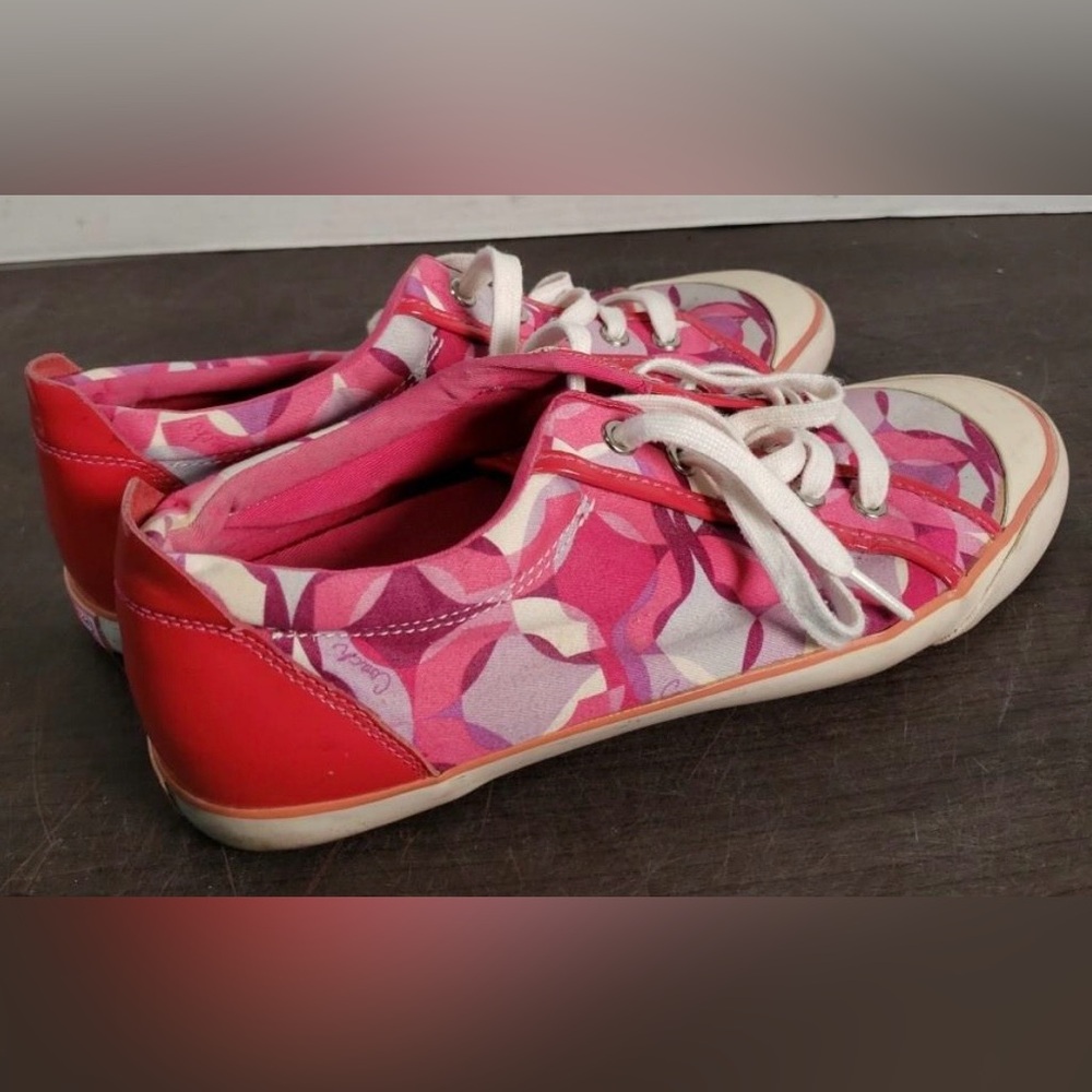 Coach Barrett Vibrant Pink Sneakers Size 11 - Picture 2 of 6